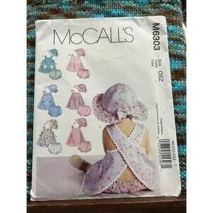 McCalls 6303 Sewing pattern Baby dress panties hat